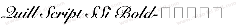 Quill Script SSi Bold字体转换